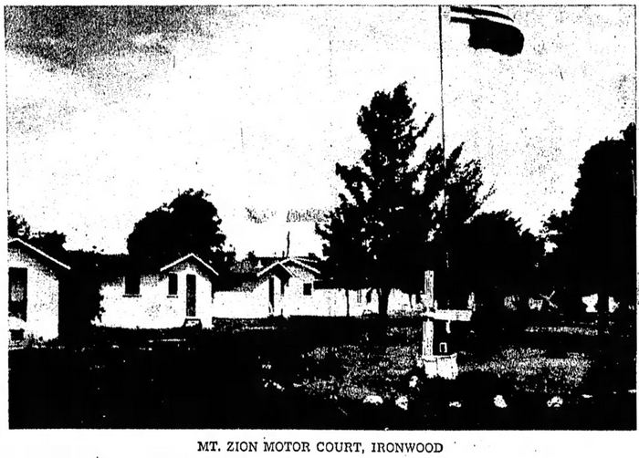 Mt. Zion Motel - Aug 19 1954 News Photo